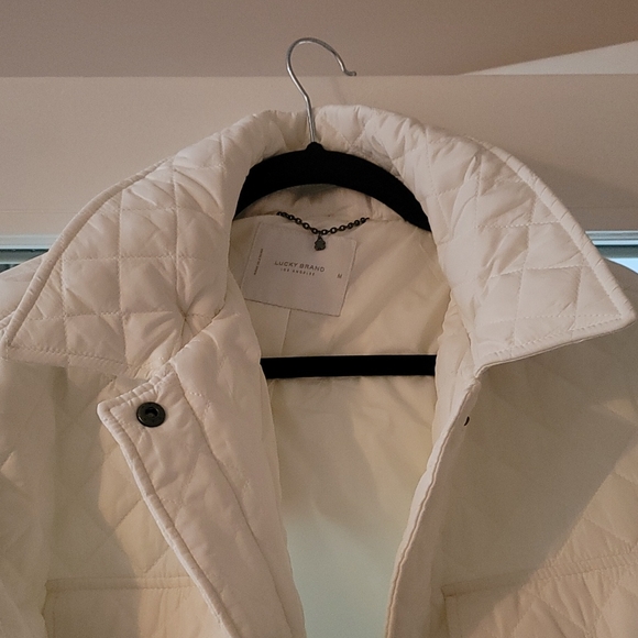 Lucky Brand NWT white quilted coat Medium - Picture 2 of 5